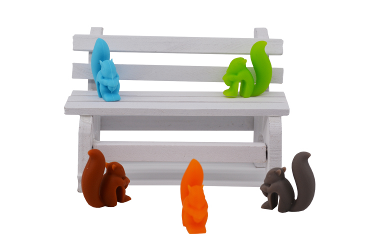 硅胶酒杯识别器,酒杯识别标签,松鼠酒杯识别标记 硅胶酒杯识别器,酒杯识别标签,松鼠酒杯识别标记