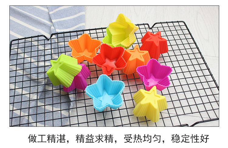 硅胶五角星马芬杯,7cm五角星马芬杯,硅胶马芬杯 硅胶五角星马芬杯,7cm五角星马芬杯,硅胶马芬杯